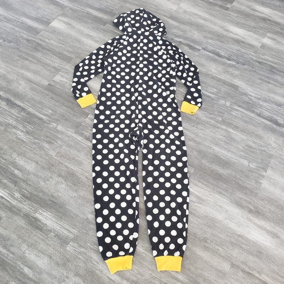 Black Polka Dot Duck JB Pajama Onesie - Picture 4 of 5